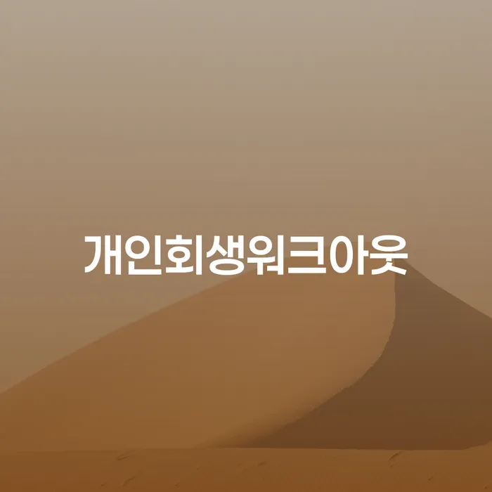 개인회생신청비용 개인파산 진행방안