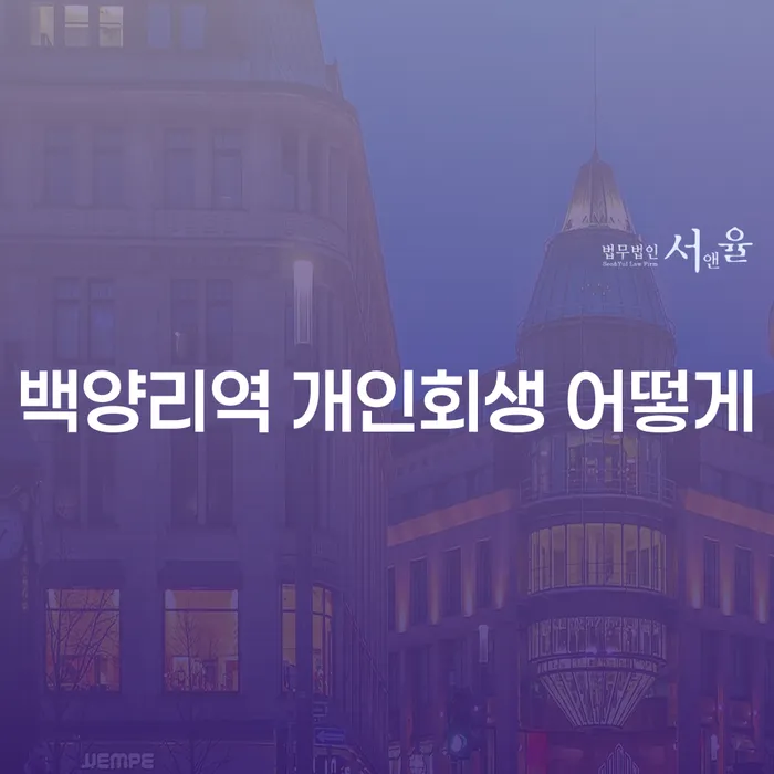 백양리역 개인회생 어떻게