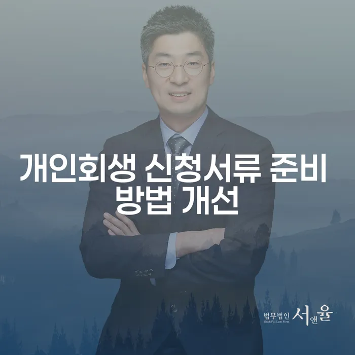 개인회생 신청서류 준비 방법 개선은 어떻게 해야 할까요?